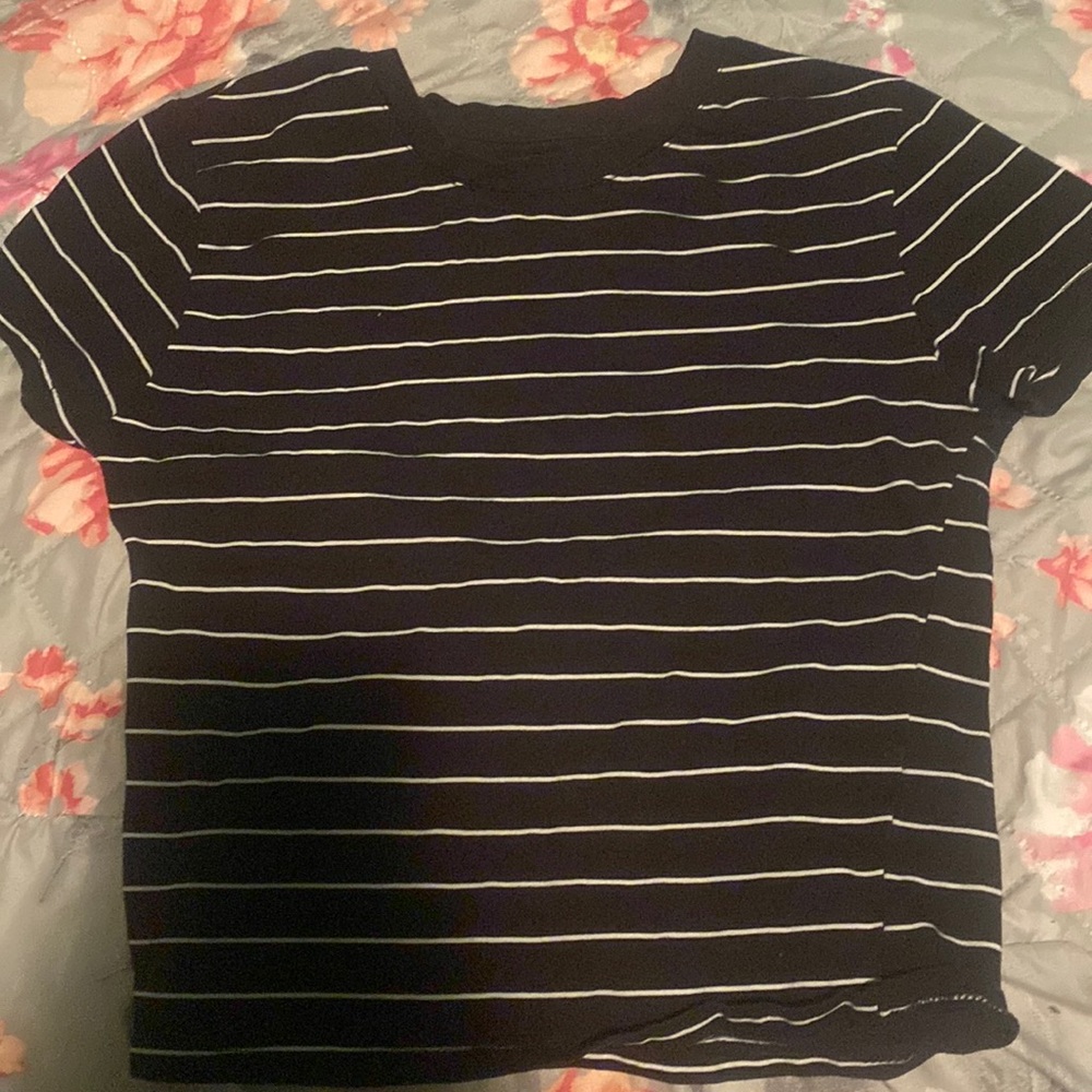 Black and white stripes basic shirt classic